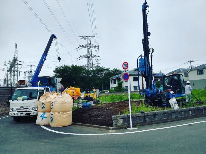 柱状改良工事を行いました