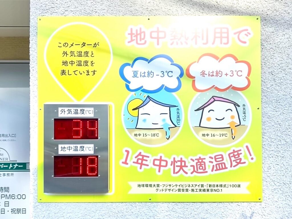 地中熱利用で一年中快適温度